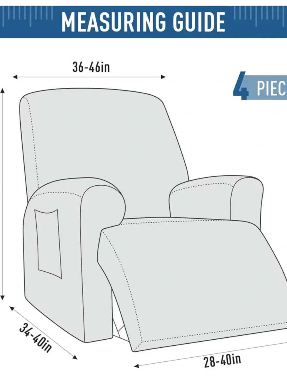 New blue recliner cover